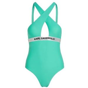 KARL LAGERFELD Logo badpak met elastische tailleband, Florida Keys Green, M