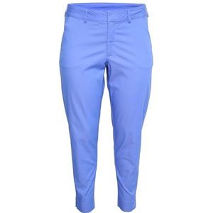 Kaffe Curve Damesbroek, cropped, chinobroek, slim fit, ritssluiting, dames, Ultramarijn, 40