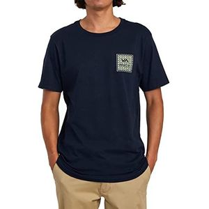 RVCA Heren Balance Box Short Sleeve Crew Neck T-Shirt, Va All The Way/Navy Marine, L