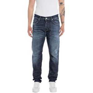 Replay Heren Jeans Sandot Tapered-Fit, donkerblauw 007 3, 34W / 30L