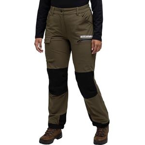 Ulla Popken Multifunctionele hybride trekkingbroek voor dames, olijf, 44, olijfgroen, 44 NL