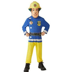 Mattel I-620779TOD Brandweerman Sam Kostuum Talla M (5 a 7 Jahre) blauw