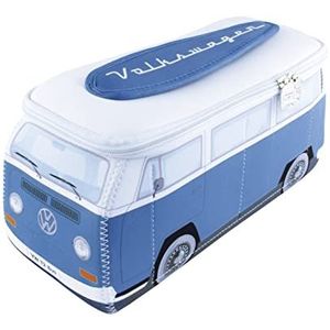 BRISA VW Collection - Volkswagen neopreen universele make-up cosmetische cultuur reisapotheektas in T2 Bulli Bus-design (oranje & wit/groot)