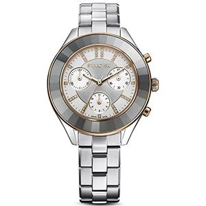Swarovski Octea Lux Sport horloge, Swiss Made, Metalen armband, Zilverkleurig, Roestvrij staal