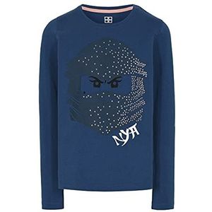 LEGO Ninjago T-shirt met lange mouwen voor meisjes, Donker Dust Blauw, 92 cm