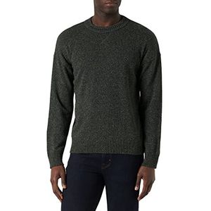 Sisley Mens L/S 121NS100V Sweater, Dark Green 67N, XXL