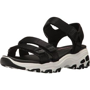 Skechers D'Lites Fresh Catch Sandalen met enkelriempje voor dames, Zwart, 37 EU