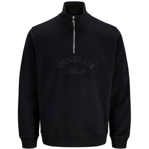 JACK & JONES Jorbleecker Branding Sweat High Neck Bf, zwart, L