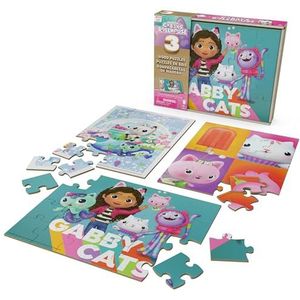 Gabby's Poppenhuis - 3 houten puzzels - 3 x 24 stuks