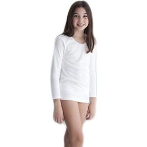 BABIDU Pluche onderhemd met lange mouwen, voor meisjes, maat, Wit, one size