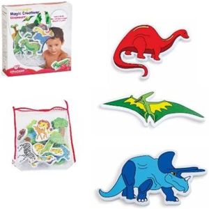 BSM Edushape - Grappig badspeelgoed voor kinderen, dinosaurussen, speelgoed voor kinderen, ontwikkeld observatiegevoel en geheugen, ideaal vanaf 3 jaar