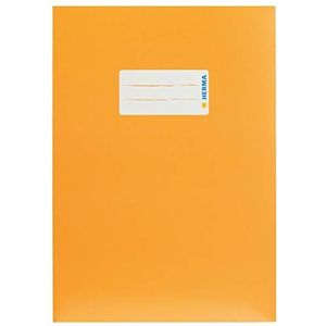 HERMA 19761 kartonnen envelop DIN A5, boekhouder met tekstveld, van stevig en extra sterk papier, boekbeschermer voor schoolschriften, oranje