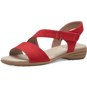 Jana Softline 8-28167-42 566 FIRE Comfortabele extra brede alledaagse schoen, feestelijk, elegant, platte sandalen, 38 EU breed, fire, 38 EU Breed