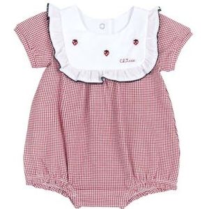 Chicco, Elegante babyrompertje van zacht katoen, met comfortabele rugopening en patchgat, ontworpen in Italië, babykleding van 0-24 maanden, Rood, 9 Maanden