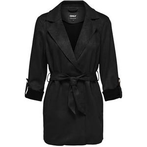 ONLY Dames Onldiane Faux Suede Belt Jacket Cc OTW korte jas, zwart, S