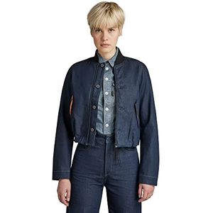 G-STAR RAW Bomberjack met trekkoord voor dames, Blauw (Raw Denim C970-001), M