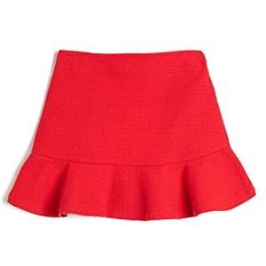 Koton Meisjes Ruffle Elastische Tailleband Rok, rood (418), 4-5 Jaar