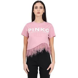 Pinko Martignano T-shirt Jersey Mercerizzato Logo en Cities, N98_orchideeënrook, S