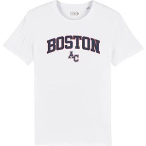 AMERICAN COLLEGE USA T-shirts met korte mouwen voor jongens en meisjes, uniseks kinderen, Wit, 10 Jaar