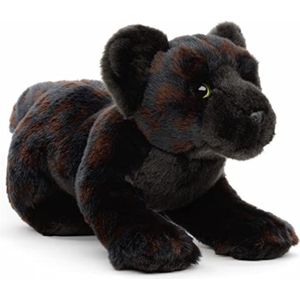 Uni-Toys - Zwarte panter, zittend - 31 cm (lengte) - pluche wild dier - pluche dier, knuffeldier