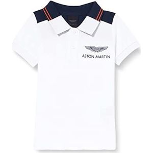 Hackett London Jongens Amr Col Block Polo Shirt, Kleur: wit, 5 jaar