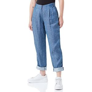 Gerry Weber Vrijetijdsbroek voor dames, Indigo Blue linnen, 34
