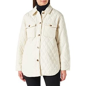 PIECES Pctaylor Quilt Shacket Noos BC jas, gewatteerd, wit, grijs, XL, wit/grijs, XL