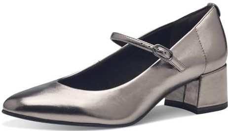 Tamaris dames pumps blokhak, pewter, 37 EU