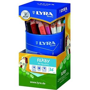 LYRA Ferby ronde doos met 36 kleurpotloden, gesorteerd
