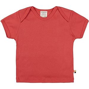 loud + proud Unisex Baby Uni, GOTS gecertificeerd T-shirt, chili, 62/68 cm