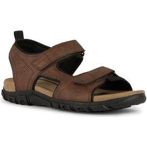 Geox Uomo Strada B Sportsandalen voor heren, donkerbruin, 45 EU, donkerbruin, 45 EU