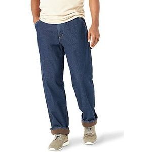 Wrangler Authentics Men's Fleece Lined Carpenter Pant,Dark Indigo,38W X 30L