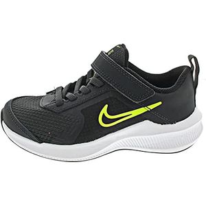 Nike Downshifter 11 Sneakers voor kinderen, uniseks, Dk Smoke Grey Volt Zwart Wit, 28.5 EU