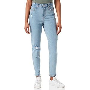 PIECES Dames PCLEAH MOM HW ANK Dest LB NOOS BC Jeans, Light Blue Denim, S