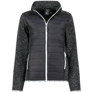 Geographical Norway Tirex Lady Warme fleece voor dames, met ritssluiting, voor herfst, winter, lente, warm, lange mouwen, trui, bont, zacht, comfort voor buiten (zwart S), Zwart, S