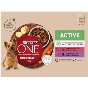 PURINA ONE Mini/SMALL <10kg Active Multipack hondenvoer 10x85g