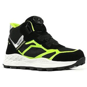 Richter Kinderschuhe Venture Hardloopschoenen voor jongens, Black Lime Silver, 38 EU Breed