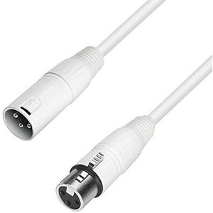 ah Cables K4MMF1000-SNOW Microfoonkabel, 10m (REAN-stekker: XLR mannelijk naar XLR female) wit