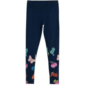 Desigual - Legging - Effen - Rekbare Stof - Vlinder- en Fruitprint