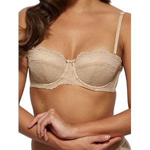 Gossard Dames Trägerloser BH Superboost Lace Strapless BH, Beige (Naakt), 75F