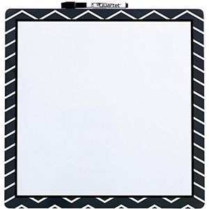 Nobo Quartet magnetisch whiteboard (lijst met visgraatpatroon, incl. markers & magneten, 36x36 cm)