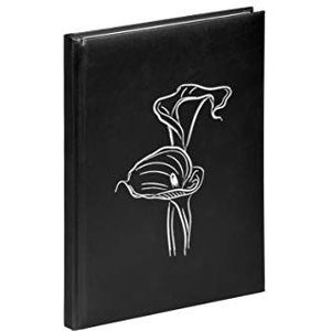 Pagna 30914-01 condoleenboek Calla herdenkingsboek, 192 pagina's zwart