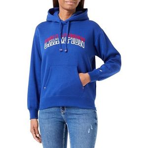 Champion Legacy Color Punch W-Light Powerblend fleece sweatshirt met capuchon voor dames, Blauw College, M
