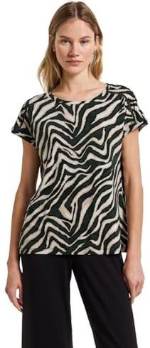 STREET ONE - Shirttop - Pine grove green - Met Print All-over