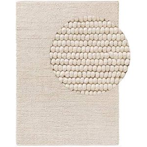 benuta NATURALS Wollen tapijt Beads Cream 120x170 cm - Natuurvezeltapijt van wol