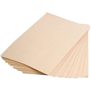 Clairefontaine - Ref 975001C - Kraftpapier (25 vellen) - A4 (297 x 210mm) formaat - Natuurlijk bruin, gladde kant en geribbelde kant, 120 g/m² papier, zuurvrij, pH-neutraal