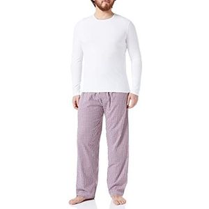Maglev Essentials Katoenen pyjamaset voor heren, marine/Rood/Wit, XL