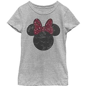 Disney Meisjes korte mouw Classic Fit T-shirt, Heather Grey, 128 cm