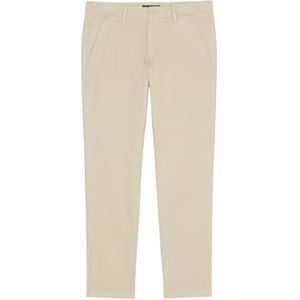 Marc O'Polo Chinobroek voor heren met stretch-aandeel, shaped fit, beige, 36W / 32L