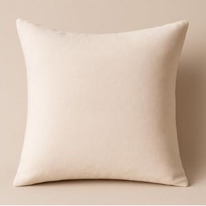 Atout Ciel Kussen met vulling, suède, 45 x 45 cm, beige